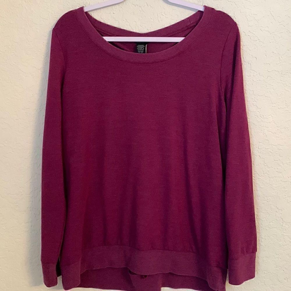 Torrid Purple Weaves on the Back Long Sleeve Tunic Sweater Size 0/12/L